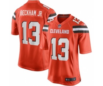 Men's Cleveland Browns #13 Odell Beckham Jr Nike Orange Game Jersey