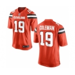 Men's Nike Cleveland Browns #19 Corey Coleman Game Orange Alternate NFL Jersey