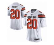 Men's Nike Cleveland Browns #20 Rahim Moore Game White NFL Jersey