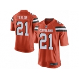 Men's Nike Cleveland Browns #21 Jamar Taylor Game Orange Alternate NFL Jersey