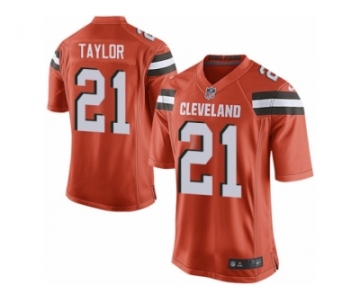 Men's Nike Cleveland Browns #21 Jamar Taylor Game Orange Alternate NFL Jersey