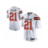 Men's Nike Cleveland Browns #21 Jamar Taylor Game White NFL Jersey