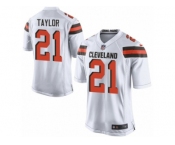 Men's Nike Cleveland Browns #21 Jamar Taylor Game White NFL Jersey