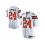 Men's Nike Cleveland Browns #24 Ibraheim Campbell Game White NFL Jersey