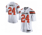 Men's Nike Cleveland Browns #24 Ibraheim Campbell Game White NFL Jersey