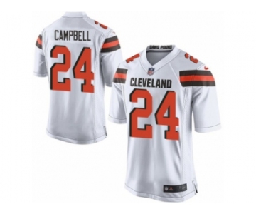 Men's Nike Cleveland Browns #24 Ibraheim Campbell Game White NFL Jersey