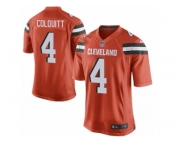 Men's Nike Cleveland Browns #4 Britton Colquitt Game Orange Alternate NFL Jersey