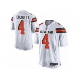 Men's Nike Cleveland Browns #4 Britton Colquitt Game White NFL Jersey