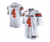 Men's Nike Cleveland Browns #4 Britton Colquitt Game White NFL Jersey