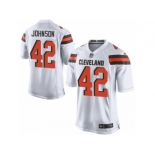 Men's Nike Cleveland Browns #42 Malcolm Johnson Game White NFL Jersey