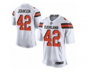 Men's Nike Cleveland Browns #42 Malcolm Johnson Game White NFL Jersey