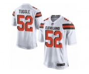 Men's Nike Cleveland Browns #52 Justin Tuggle Game White NFL Jersey