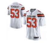 Men's Nike Cleveland Browns #53 Joe Schobert Game White NFL Jersey