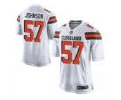 Men's Nike Cleveland Browns #57 Cam Johnson Game White NFL Jersey