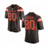 Men's Nike Cleveland Browns #90 Emmanuel Ogbah Game Brown Team Color NFL Jersey