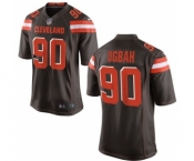 Men's Nike Cleveland Browns #90 Emmanuel Ogbah Game Brown Team Color NFL Jersey