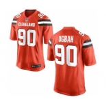 Men's Nike Cleveland Browns #90 Emmanuel Ogbah Game Orange Alternate NFL Jersey