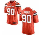 Men's Nike Cleveland Browns #90 Emmanuel Ogbah Game Orange Alternate NFL Jersey