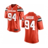 Men's Nike Cleveland Browns #94 Carl Nassib Game Orange Alternate NFL Jersey