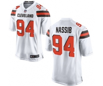 Men's Nike Cleveland Browns #94 Carl Nassib Game White NFL Jersey