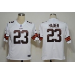 nike nfl jerseys cleveland browns #23 haden white（game）