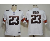 nike nfl jerseys cleveland browns #23 haden white（game）