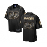 nike nfl jerseys cleveland browns #23 joe haden black gold collection[game]