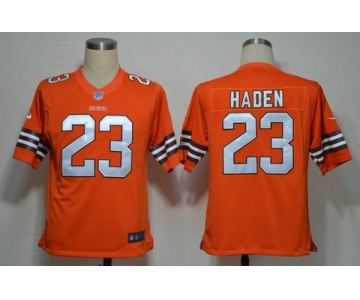 nike nfl jerseys cleveland browns #23 joe haden orange[game]