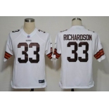 nike nfl jerseys cleveland browns #33 richardson white（game）