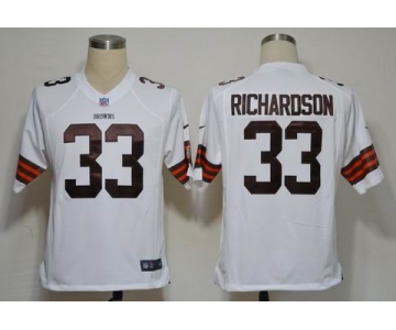 nike nfl jerseys cleveland browns #33 richardson white（game）