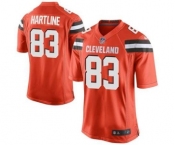 nike nfl jerseys cleveland browns #83 hartline orange[game][new style]