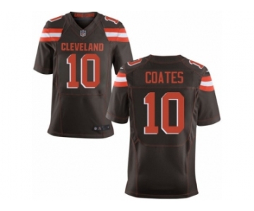 Men Nike Cleveland Browns #10 Sammie Coates Elite Brown Team Color NFL Jersey