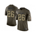 Men Nike Cleveland Browns #26 Derrick Kindred Elite Green Salute to Service NFL Jersey