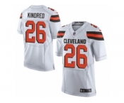 Men Nike Cleveland Browns #26 Derrick Kindred Elite White NFL Jersey