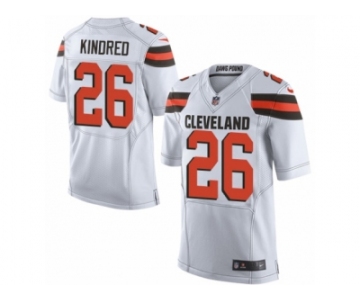 Men Nike Cleveland Browns #26 Derrick Kindred Elite White NFL Jersey