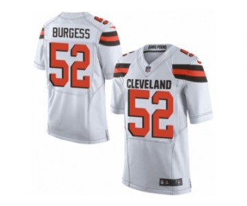 Men Nike Cleveland Browns #52 James Burgess Elite White NFL Jersey