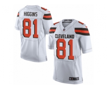 Men Nike Cleveland Browns #81 Rashard Higgins Elite White NFL Jersey