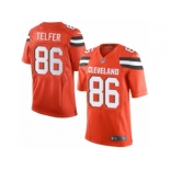 Men Nike Cleveland Browns #86 Randall Telfer Elite Orange Alternate NFL Jersey