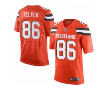 Men Nike Cleveland Browns #86 Randall Telfer Elite Orange Alternate NFL Jersey