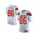 Men Nike Cleveland Browns #86 Randall Telfer Elite White NFL Jersey