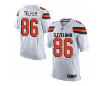 Men Nike Cleveland Browns #86 Randall Telfer Elite White NFL Jersey