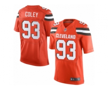 Men Nike Cleveland Browns #93 Trevon Coley Elite Orange Alternate NFL Jersey