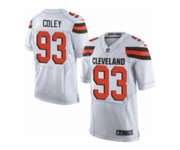 Men Nike Cleveland Browns #93 Trevon Coley Elite White NFL Jersey