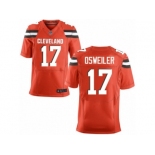 Men's Nike Cleveland Browns #17 Brock Osweiler Elite Orange Alternate NFL Jersey