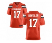 Men's Nike Cleveland Browns #17 Brock Osweiler Elite Orange Alternate NFL Jersey