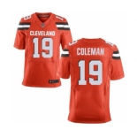 Men's Nike Cleveland Browns #19 Corey Coleman Elite Orange Alternate NFL Jersey