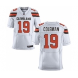 Men's Nike Cleveland Browns #19 Corey Coleman Elite White NFL Jersey