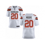 Men's Nike Cleveland Browns #20 Rahim Moore Elite White NFL Jersey