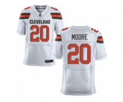 Men's Nike Cleveland Browns #20 Rahim Moore Elite White NFL Jersey