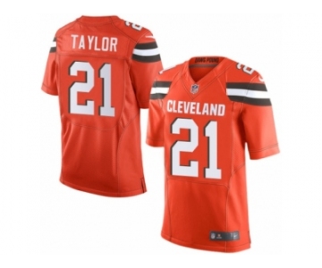 Men's Nike Cleveland Browns #21 Jamar Taylor Elite Orange Alternate NFL Jersey